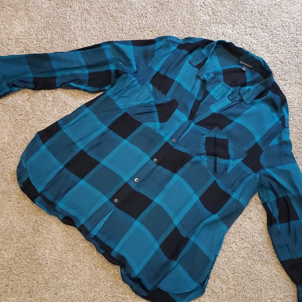 Rock & Republic plaid button down